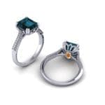 Jubilee with a double row diamond band Tourmaline